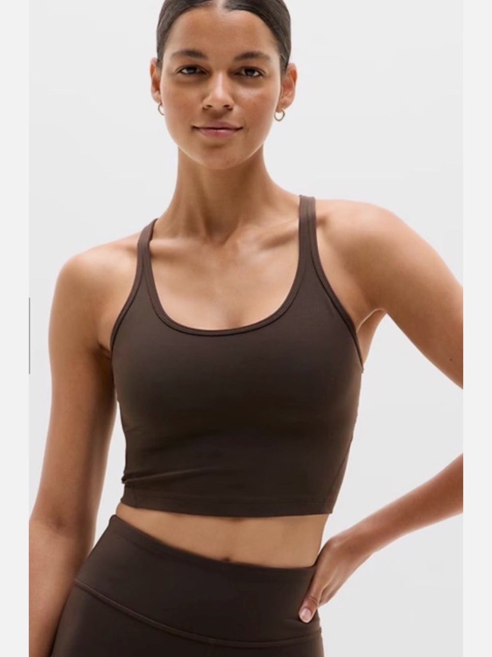 Athleta Women's Seamless Cropped Tank Top - Brown
